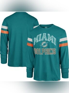 '47 brand aqua Miami Dolphins long-sleeve t-shirt